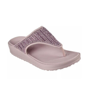 SKECHERS Foamies- Cali Breeze 2.0  Glimmer Love Flip-Flop Sandals 6 NWT